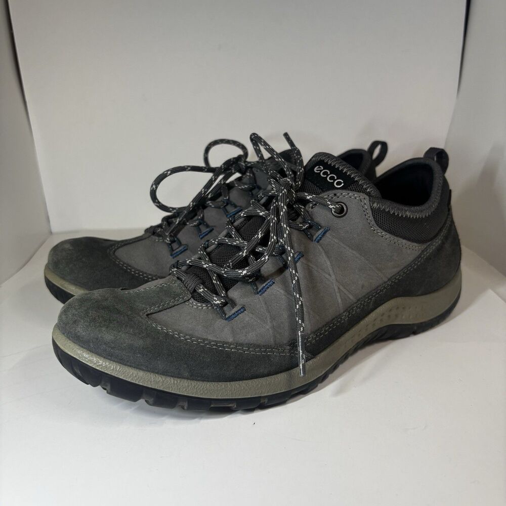 ECCO Aspina Women's Low Hiking Boot Gore-Tex Gray Leather /Suede US8 EUR39